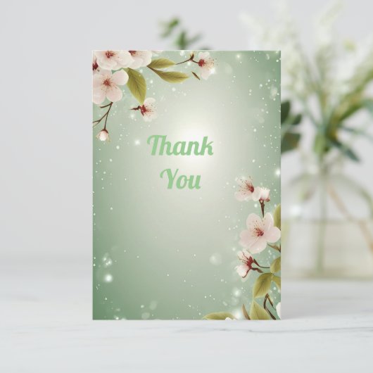 愛の花々»結婚式招待状 サンキューカード (スタンド正面)