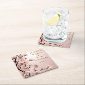愛の花々»結婚式招待状 スクエアペーパーコースター (インサイチュ)