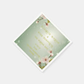 愛の花々»結婚式招待状 スタンダードカクテルナプキン (角)