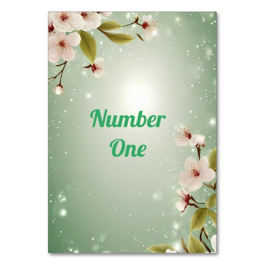 愛の花々»結婚式招待状 テーブルナンバー (裏面)