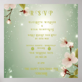 愛の花々»結婚式招待状 ポスター