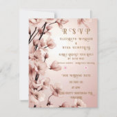 愛の花々»結婚式招待状 出欠カード (正面)