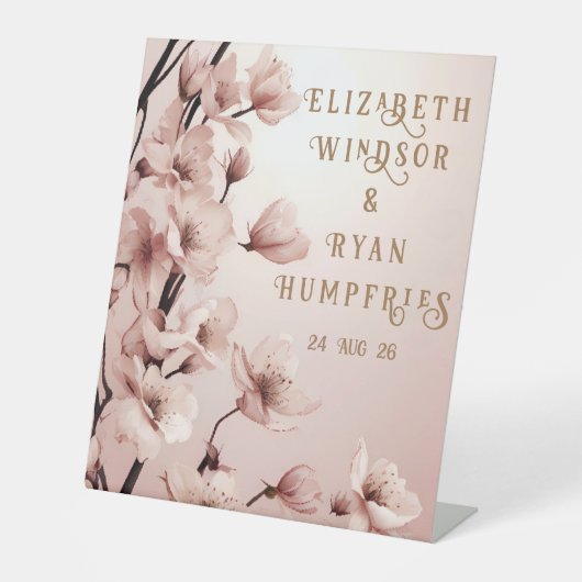 愛の花々»結婚式招待状 台座サイン (正面)