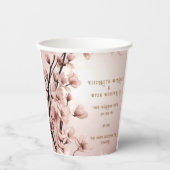 愛の花々»結婚式招待状 紙コップ (正面)