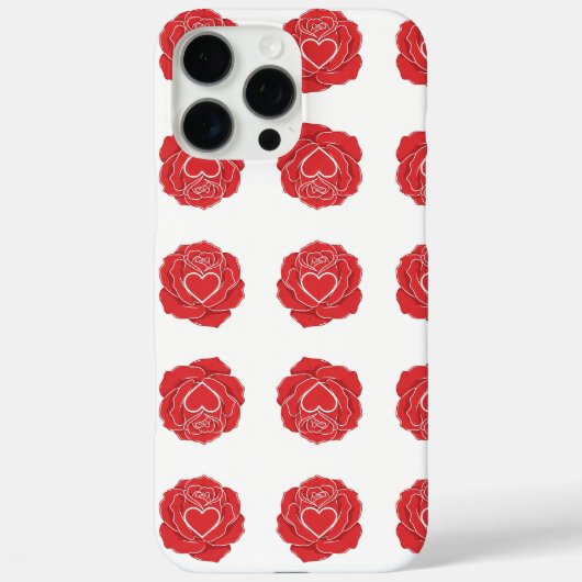 愛の花とハート Case-Mate iPhoneケース (裏面)