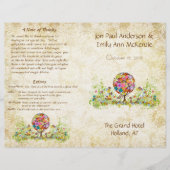 愛の花の木の魔法の森の結婚輪 (正面)