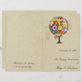 愛の花の木の魔法の森の結婚輪 (正面/裏面)