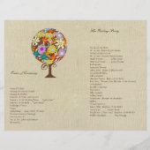 愛の花の木の魔法の森の結婚輪 (裏面)