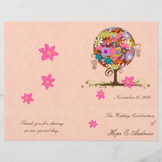 愛の花の木の魔法の森の結婚輪 (正面)