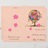 愛の花の木の魔法の森の結婚輪 (正面/裏面)