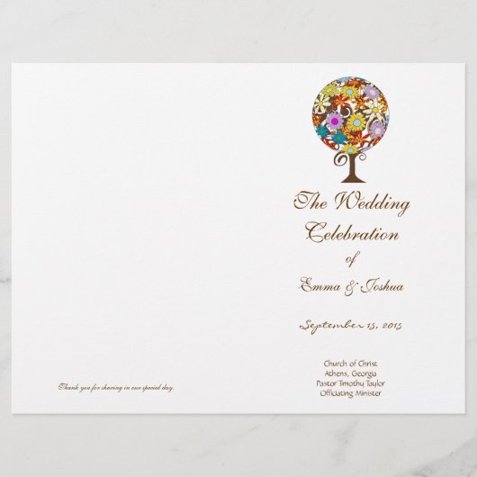 愛の花の木の魔法の森の結婚輪 (正面)