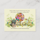 愛の花の木の魔法の森の結婚輪 エンクロージャーカード (裏面)