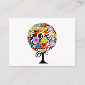 愛の花の木の魔法の森の結婚輪 エンクロージャーカード (裏面)