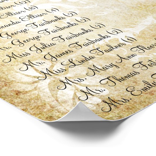 愛の花の木の魔法の森の結婚輪 ポスター (角)