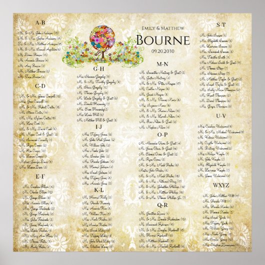 愛の花の木の魔法の森の結婚輪 ポスター (正面)