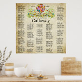 愛の花の木の魔法の森の結婚輪 ポスター (キッチン)