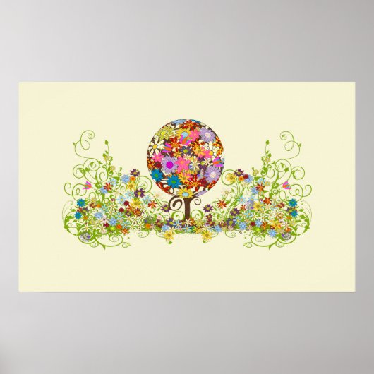 愛の花の木の魔法の森の結婚輪 ポスター (正面)