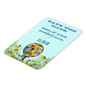 愛の花の木の魔法の森の結婚輪 マグネット (左側)