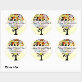 愛の花の木の魔法の森の結婚輪 ラウンドシール (シート)