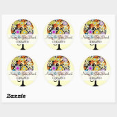 愛の花の木の魔法の森の結婚輪 ラウンドシール (シート)