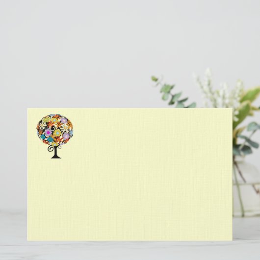 愛の花の木の魔法の森の結婚輪 便箋 (スタンド正面)