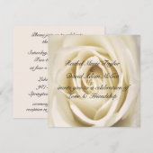 愛の花びら　ホワイト　結婚式招待状 招待状 (正面/裏面)