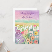 愛の花を励カラフルませて希望をもたらす カード (正面/裏面インサイチュ)