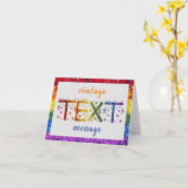 愛の花ヴィンテージ文字メッセージグリーティングカード カード (黄色い花)