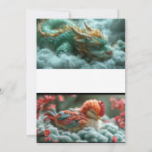 愛の花咲き:ピンクのバラのハート結婚のInvitati 招待状 (裏面)