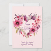 愛の花咲き | 花 | オーダーメイド ネーム & テキスト シーズンカード (正面)