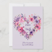 愛の花咲き | 花 | オーダーメイド ネーム & テキスト シーズンカード (正面)