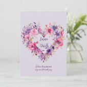 愛の花咲き | 花 | オーダーメイド ネーム & テキスト シーズンカード (スタンド正面)