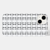 愛の花咲くタイポグラフィー:バラがデザインされた文字 Case-Mate iPhoneケース (裏面 (横))