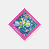 愛の花園 ワイルドフラワーの誕生日ナプキン スタンダードカクテルナプキン (角)