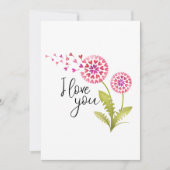 愛の花束 タンポポの写真 バレンタインデー シーズンカード (正面)