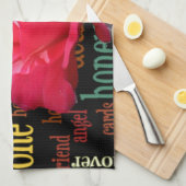 愛の花束:心のこもった表現 キッチンタオル (四つ折り)