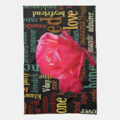 愛の花束:心のこもった表現 キッチンタオル (縦)