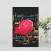 愛の花束：心のこもった表現 便箋 (スタンド正面)