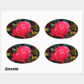 愛の花束:心のこもった表現 楕円形シール (シート)