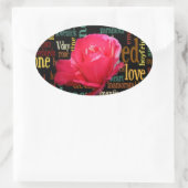 愛の花束:心のこもった表現 楕円形シール (バッグ)