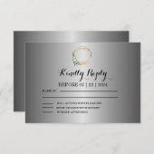 愛の花開き： RSVPカード (正面/裏面)