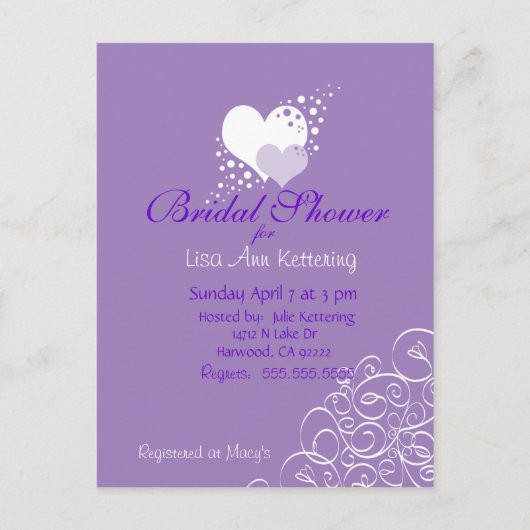 愛の花 インビテーションポストカード (正面)