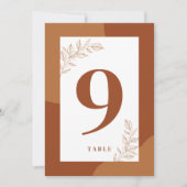 愛の花 : シンプルアブストラクトテーブルナンバー 招待状 (正面)