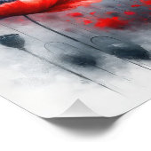 愛の花:ハートの形をしたポピーファンタジー フォトプリント (角)