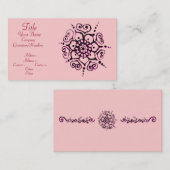 愛の花（ヘナ） （ピンク） 名刺 (正面/裏面)