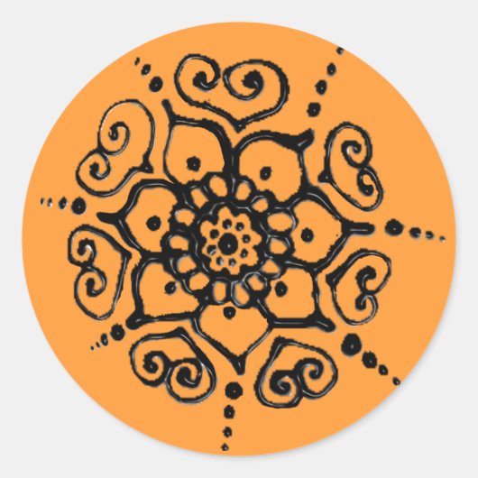 愛の花（ヘナ） ラウンドシール (正面)