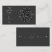 愛の花（ヘナ） （銀/効果） 名刺 (正面/裏面)