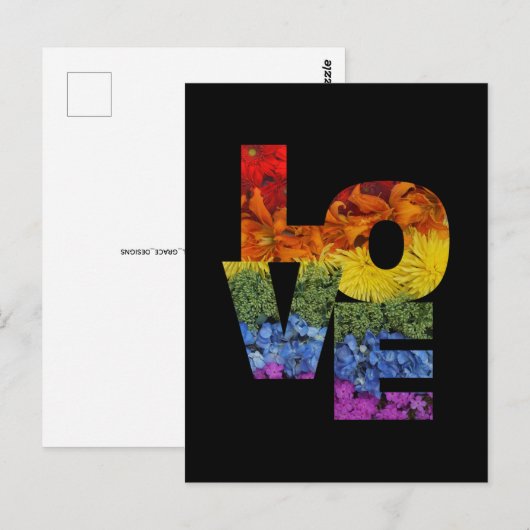 愛の花 ポストカード (正面/裏面)