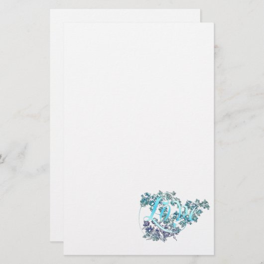 『愛の花』 便箋 (正面/裏面)