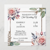 愛の花 招待状 (正面/裏面)